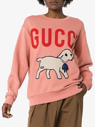 gucci sweater dress replica|gucci lamb print sweater.